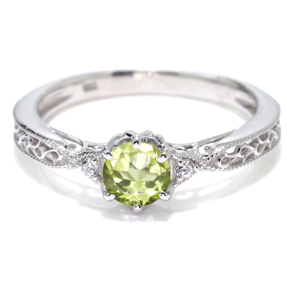 誕生石 指輪 レディース アラベスク リング 選べる 天然石 K18 K10 SV925 透かし ミル打ち エレガント アンティーク 誕生日 成人祝い プレゼント (品番 mr-0487)