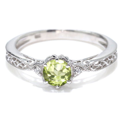 誕生石 指輪 レディース アラベスク リング 選べる 天然石 K18 K10 SV925 透かし ミル打ち エレガント アンティーク 誕生日 成人祝い プレゼント (品番 mr-0487)