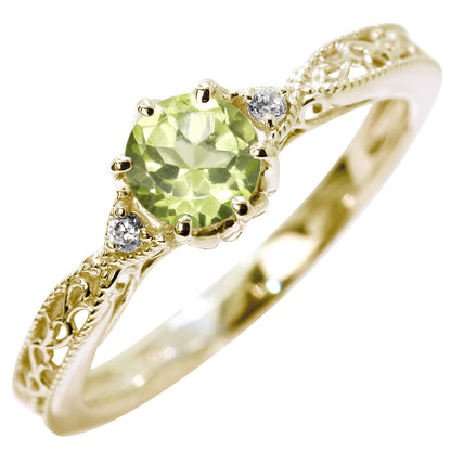 誕生石 指輪 レディース アラベスク リング 選べる 天然石 K18 K10 SV925 透かし ミル打ち エレガント アンティーク 誕生日 成人祝い プレゼント (品番 mr-0487)