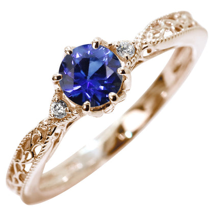 誕生石 指輪 レディース アラベスク リング 選べる 天然石 K18 K10 SV925 透かし ミル打ち エレガント アンティーク 誕生日 成人祝い プレゼント (品番 mr-0487)