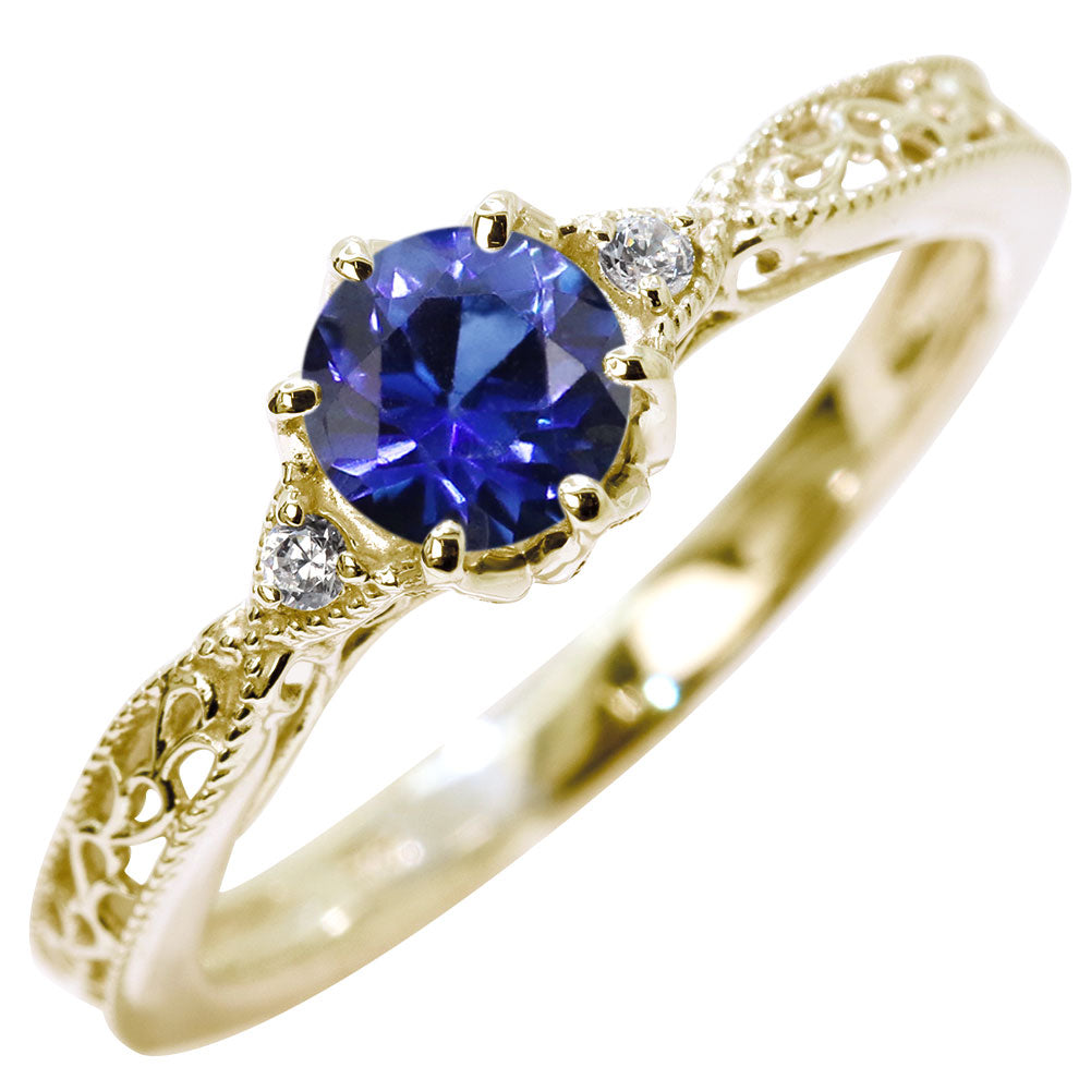 誕生石 指輪 レディース アラベスク リング 選べる 天然石 K18 K10 SV925 透かし ミル打ち エレガント アンティーク 誕生日 成人祝い プレゼント (品番 mr-0487)