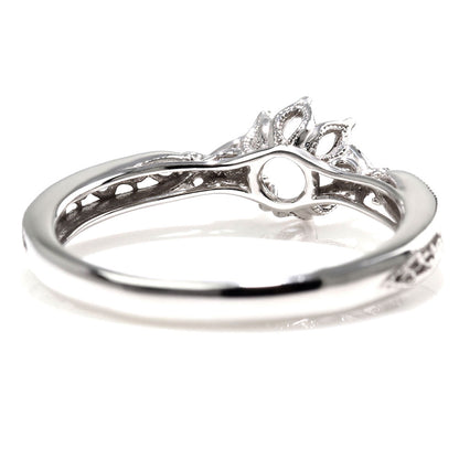 アンティークリング 空枠 簡単 セミオーダー 指輪 5mm カスタムルース 唐草 ミルグレイン キラキラ 透かし 特別 成人祝い 誕生日 記念日 ギフト (品番 mr-0487-kw)