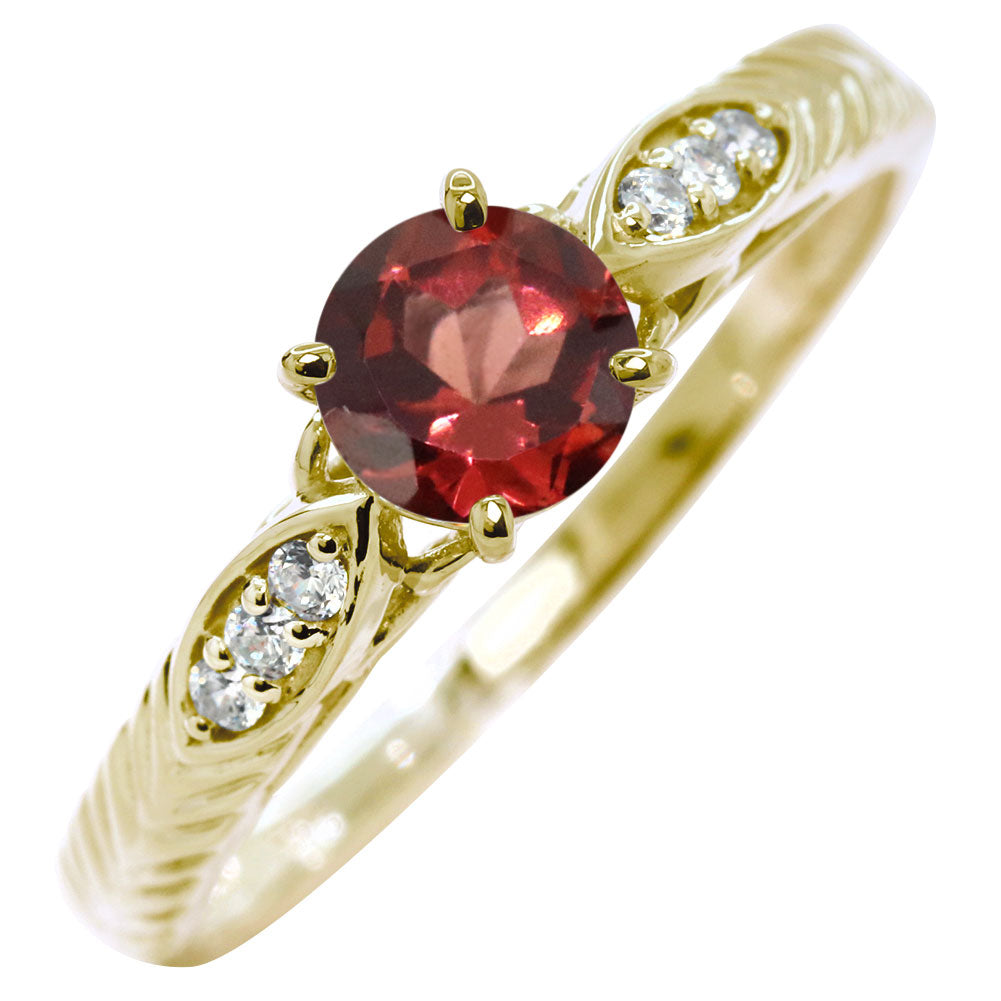 選べる誕生石 大粒 指輪 レディース 10金 18金 プラチナ シルバー リーフ柄 5mm 唐草 透かし アンティーク エレガント ルース カスタム プレゼント (品番 mr-0489)