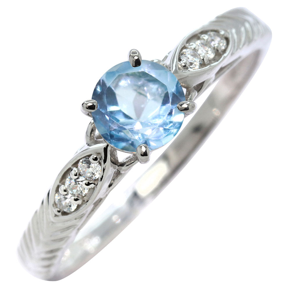 選べる誕生石 大粒 指輪 レディース 10金 18金 プラチナ シルバー リーフ柄 5mm 唐草 透かし アンティーク エレガント ルース カスタム プレゼント (品番 mr-0489)