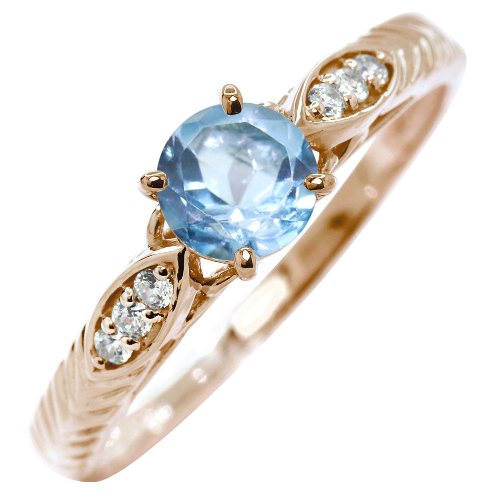 選べる誕生石 大粒 指輪 レディース 10金 18金 プラチナ シルバー リーフ柄 5mm 唐草 透かし アンティーク エレガント ルース カスタム プレゼント (品番 mr-0489)