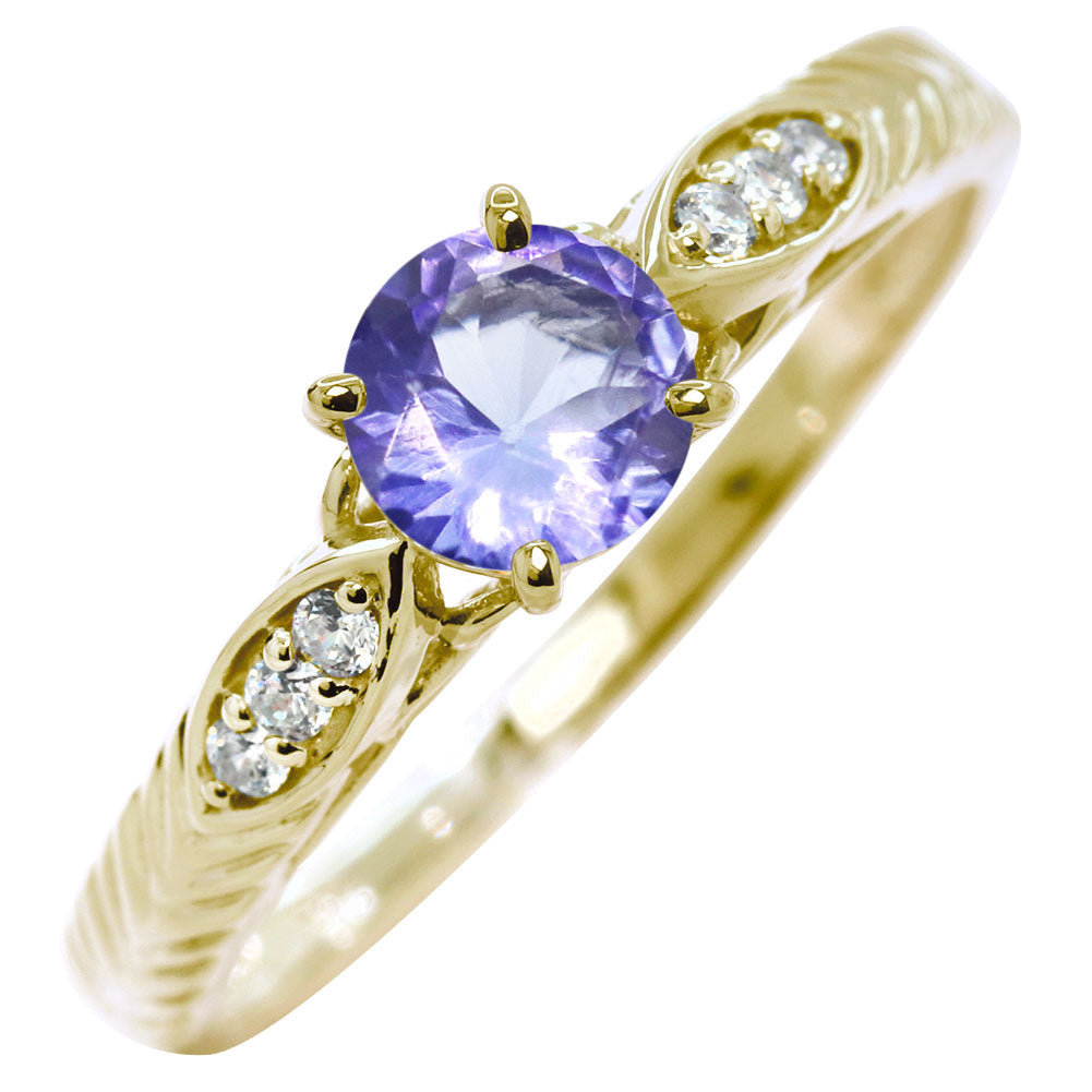 選べる誕生石 大粒 指輪 レディース 10金 18金 プラチナ シルバー リーフ柄 5mm 唐草 透かし アンティーク エレガント ルース カスタム プレゼント (品番 mr-0489)