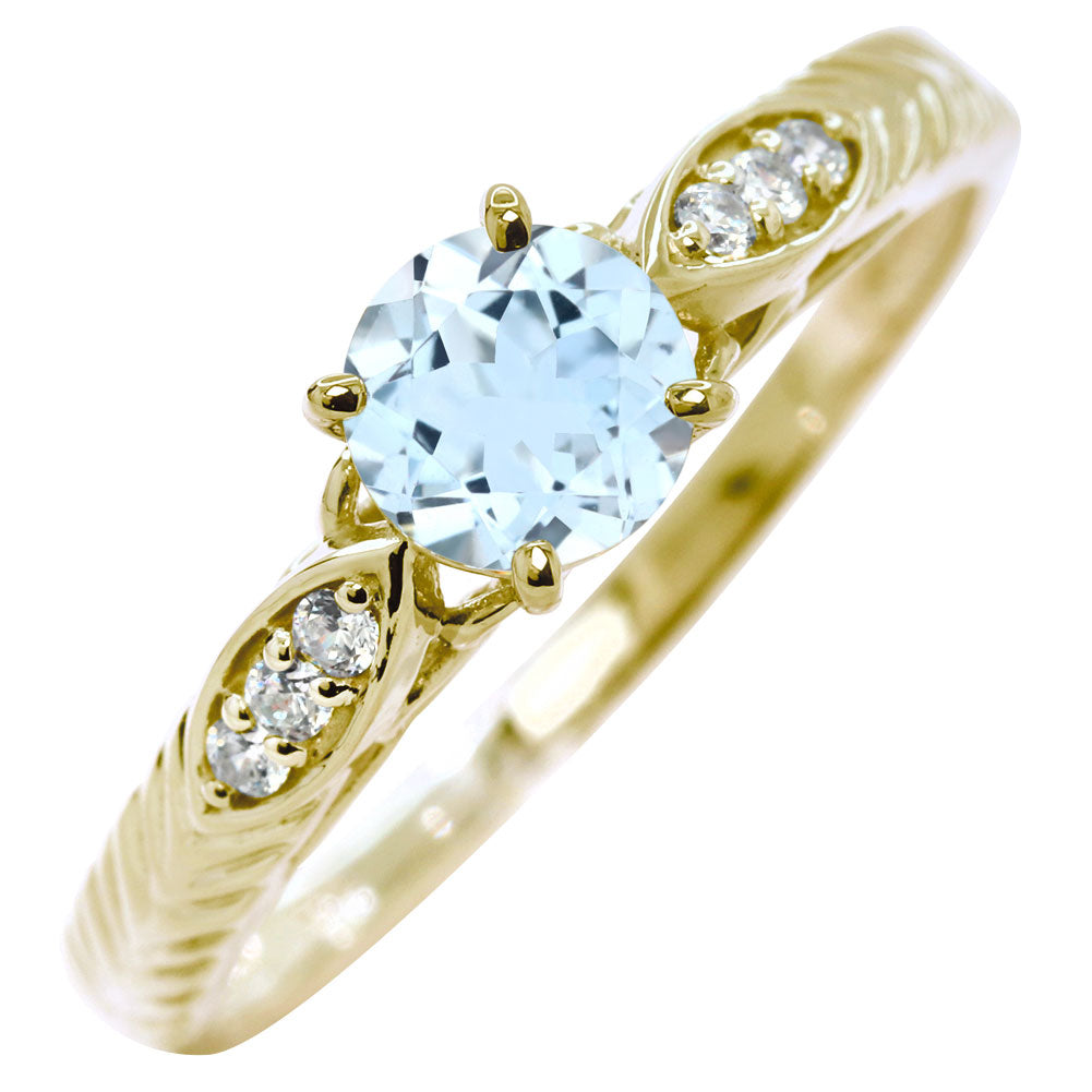 選べる誕生石 大粒 指輪 レディース 10金 18金 プラチナ シルバー リーフ柄 5mm 唐草 透かし アンティーク エレガント ルース カスタム プレゼント (品番 mr-0489)