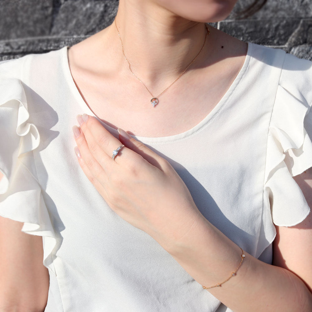 ダイヤモンド リング K18 Pt900 婚約指輪 鑑定書付き 0.5ct 高品質 リーフ模様 唐草 透かし プロポーズ 結婚 サプライズ プレゼント (品番 mr-0489-4-cgl-2)