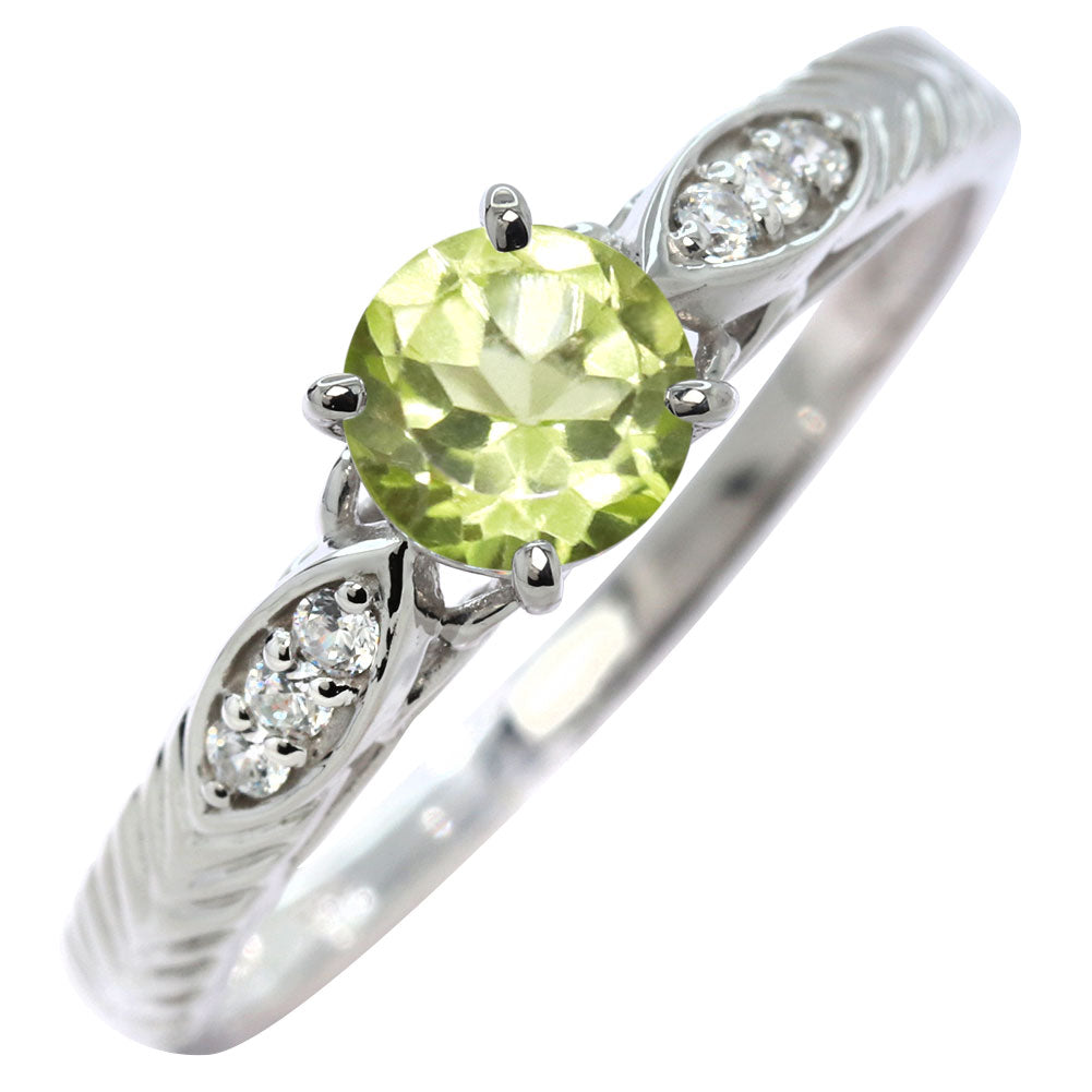 選べる誕生石 大粒 指輪 レディース 10金 18金 プラチナ シルバー リーフ柄 5mm 唐草 透かし アンティーク エレガント ルース カスタム プレゼント (品番 mr-0489)