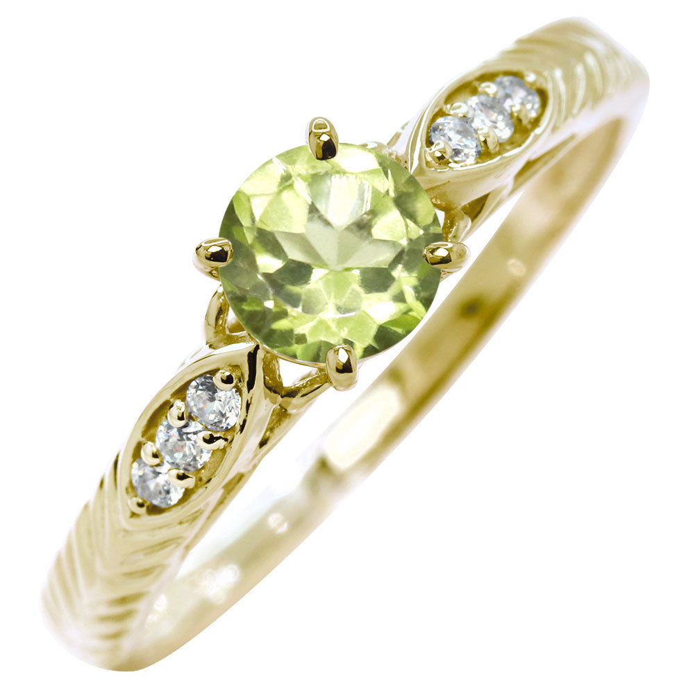 選べる誕生石 大粒 指輪 レディース 10金 18金 プラチナ シルバー リーフ柄 5mm 唐草 透かし アンティーク エレガント ルース カスタム プレゼント (品番 mr-0489)