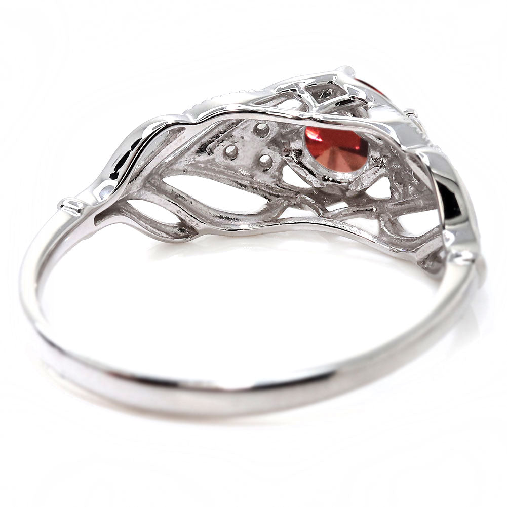 レディース リング 選べる誕生石 指輪 5mm リーフ 綺麗 ミル打ち 女性 おすすめ クラシック ジュエリー 日本製 アニバーサリープレゼント エレガント (品番 mr-0490)