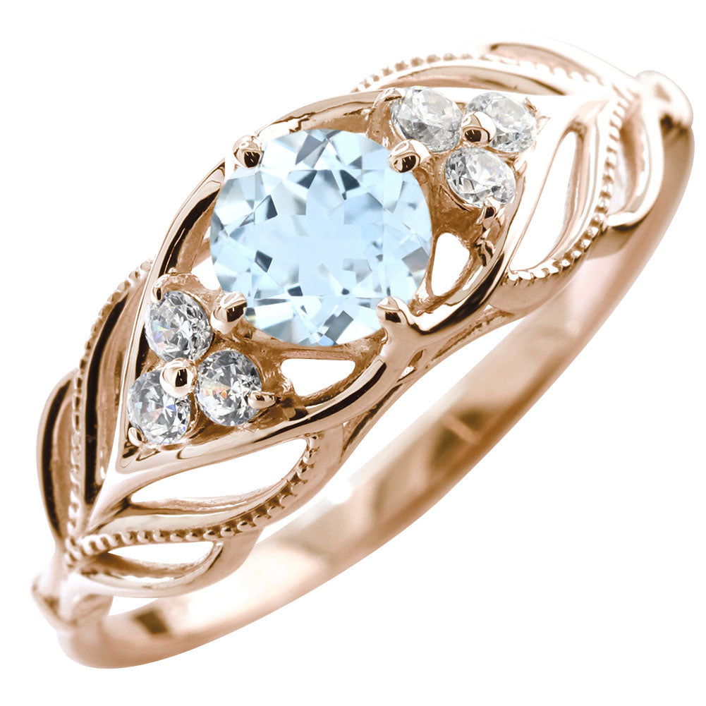 レディース リング 選べる誕生石 指輪 5mm リーフ 綺麗 ミル打ち 女性 おすすめ クラシック ジュエリー 日本製 アニバーサリープレゼント エレガント (品番 mr-0490)