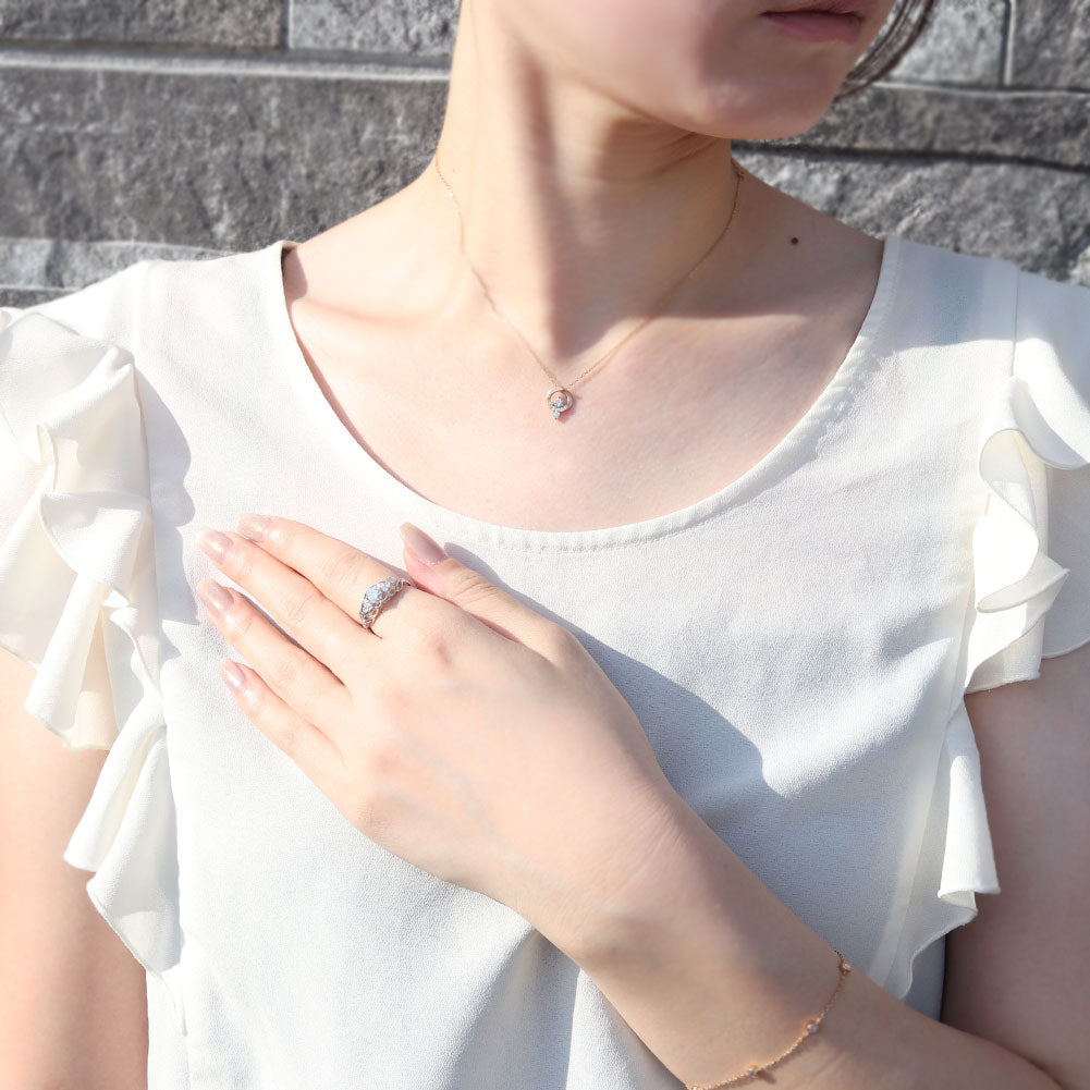 レディース リング 選べる誕生石 指輪 5mm リーフ 綺麗 ミル打ち 女性 おすすめ クラシック ジュエリー 日本製 アニバーサリープレゼント エレガント (品番 mr-0490)