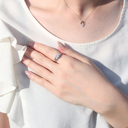 婚約指輪 ダイヤモンド 大粒 0.5ct 18金 プラチナ リング 鑑定書付き 指輪 高品質 SI VS VVS ボタニカル 透かし 可愛い プロポーズ サプライズ (品番 mr-0490-4-cgl-2)