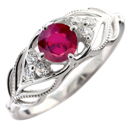 レディース リング 選べる誕生石 指輪 5mm リーフ 綺麗 ミル打ち 女性 おすすめ クラシック ジュエリー 日本製 アニバーサリープレゼント エレガント (品番 mr-0490)