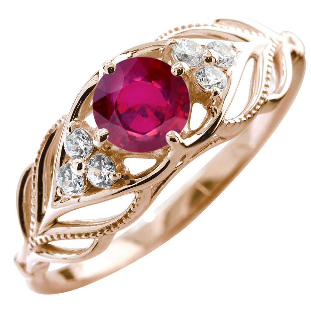 レディース リング 選べる誕生石 指輪 5mm リーフ 綺麗 ミル打ち 女性 おすすめ クラシック ジュエリー 日本製 アニバーサリープレゼント エレガント (品番 mr-0490)