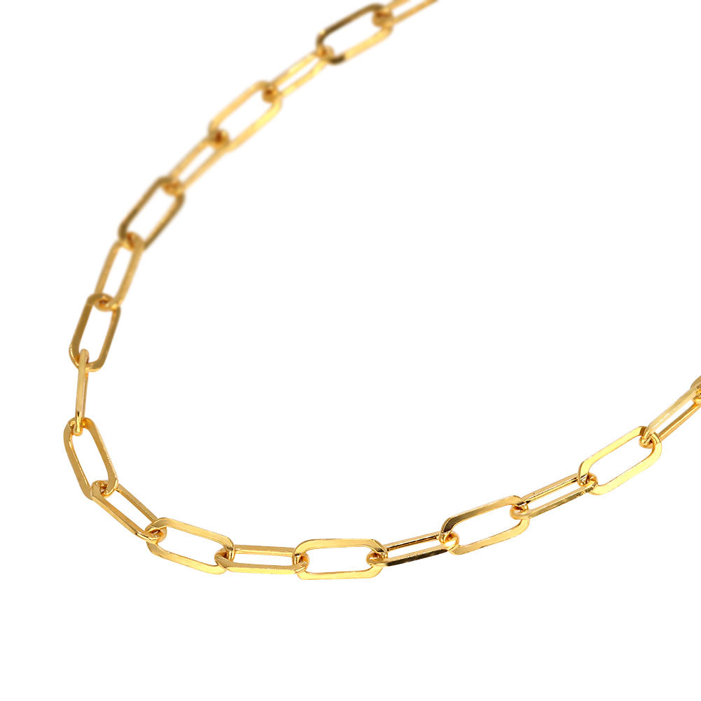 24金 ブレスレット レディース ペーパークリップ 純金 24k イエロー