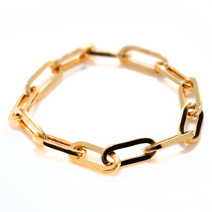 リング ペーパークリップ K18 中空 指輪 レディース 18金 K18YG ユニセックス メンズ ゴールド 鎖 人気 お揃い おしゃれ 可愛い イタリア製 (品番 p-c-h-r-065-k18)