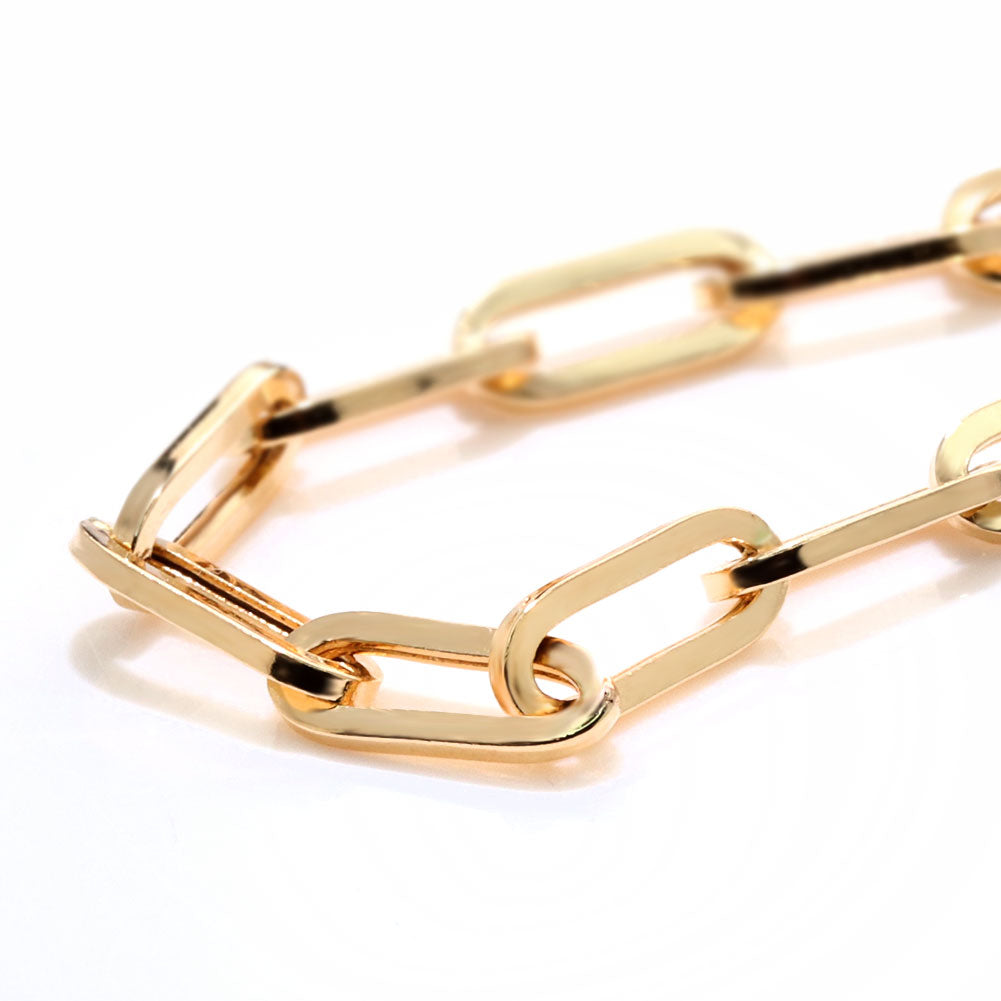 リング ペーパークリップ K18 中空 指輪 レディース 18金 K18YG ユニセックス メンズ ゴールド 鎖 人気 お揃い おしゃれ 可愛い イタリア製 (品番 p-c-h-r-065-k18)