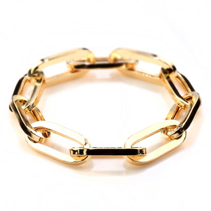 ペーパークリップ チェーンリング K18 中空 指輪 レディース ユニセックス メンズ おしゃれ 18金 K18YG 中空チェーン ゴールド イタリア製 鎖 人気 (品番 p-c-h-r-085-k18)