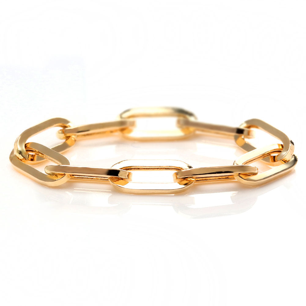 ペーパークリップ チェーンリング K18 中空 指輪 レディース ユニセックス メンズ おしゃれ 18金 K18YG 中空チェーン ゴールド イタリア製 鎖 人気 (品番 p-c-h-r-085-k18)