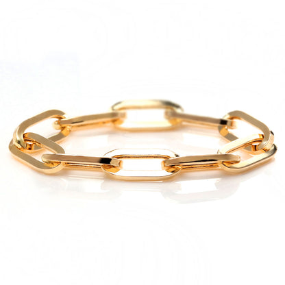 ペーパークリップ チェーンリング K18 中空 指輪 レディース ユニセックス メンズ おしゃれ 18金 K18YG 中空チェーン ゴールド イタリア製 鎖 人気 (品番 p-c-h-r-085-k18)