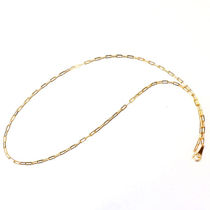 純金 ネックレス ペーパークリップ チェーン 24k メンズ K24 イエローゴールド 24金 幅2.2mm ユニセックス K18YG メンズネックレス (品番 p-c-n-k24-m)