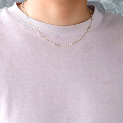 純プラチナ ペーパークリップ ネックレス チェーン pt999 レディース pt プラチナ  幅2.2mm ユニセックス プラチナ999 レディースネックレス (品番 p-c-n-pt-l)