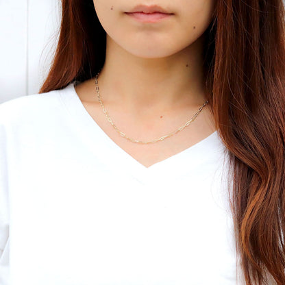 純プラチナ ペーパークリップ ネックレス チェーン pt999 レディース pt プラチナ  幅2.2mm ユニセックス プラチナ999 レディースネックレス (品番 p-c-n-pt-l)