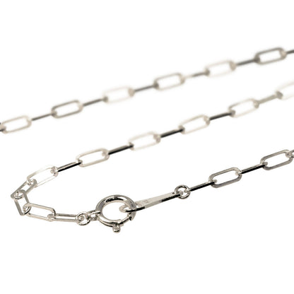 純プラチナ ペーパークリップ ネックレス チェーン pt999 レディース pt プラチナ  幅2.2mm ユニセックス プラチナ999 レディースネックレス (品番 p-c-n-pt-l)