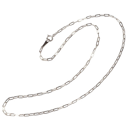 純プラチナ ペーパークリップ ネックレス チェーン pt999 レディース pt プラチナ  幅2.2mm ユニセックス プラチナ999 レディースネックレス (品番 p-c-n-pt-l)