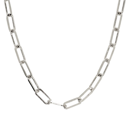 純プラチナ ペーパークリップ ネックレス チェーン pt999 レディース pt プラチナ  幅2.2mm ユニセックス プラチナ999 レディースネックレス (品番 p-c-n-pt-l)