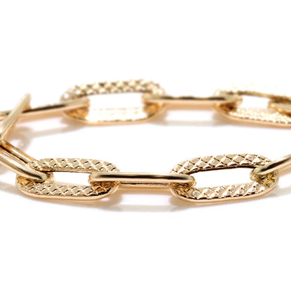 K18YG チェーンリング 中空 ペーパークリップ 指輪 レディース リング プレイドペーパークリップK18 イエローゴールド メンズ ユニセックス (品番 p-c-plaid-h-r-080-k18)