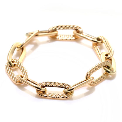 K18YG チェーンリング 中空 ペーパークリップ 指輪 レディース リング プレイドペーパークリップK18 イエローゴールド メンズ ユニセックス (品番 p-c-plaid-h-r-080-k18)