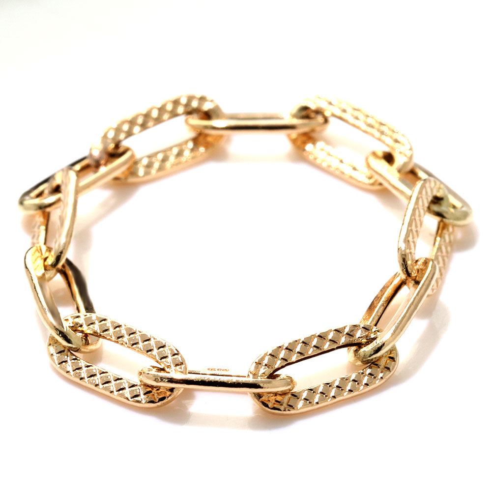 K18YG チェーンリング 中空 ペーパークリップ 指輪 レディース リング プレイドペーパークリップK18 イエローゴールド メンズ ユニセックス (品番 p-c-plaid-h-r-080-k18)