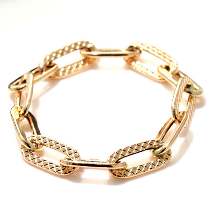 K18YG チェーンリング 中空 ペーパークリップ 指輪 レディース リング プレイドペーパークリップK18 イエローゴールド メンズ ユニセックス (品番 p-c-plaid-h-r-080-k18)