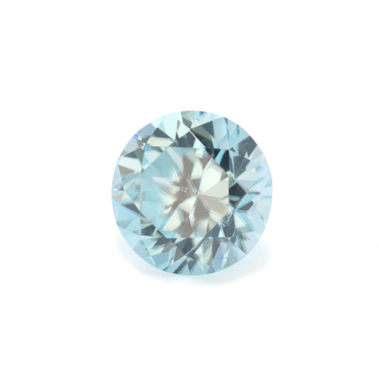 ブルージルコン ルース ルース ラウンドカット 6.1mm 1.29ct (品番 ruth-r7929-008)