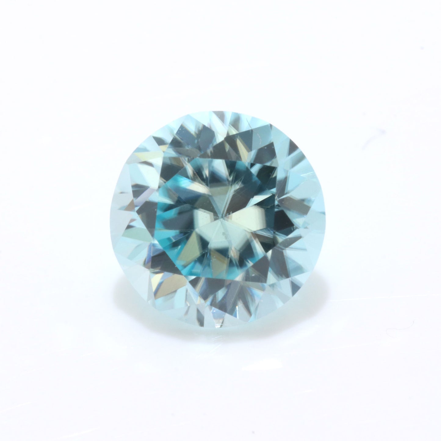 ブルージルコン ルース ルース ラウンドカット 6.1mm 1.29ct (品番 ruth-r7929-008)
