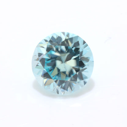 ブルージルコン ルース ルース ラウンドカット 6.1mm 1.29ct (品番 ruth-r7929-008)