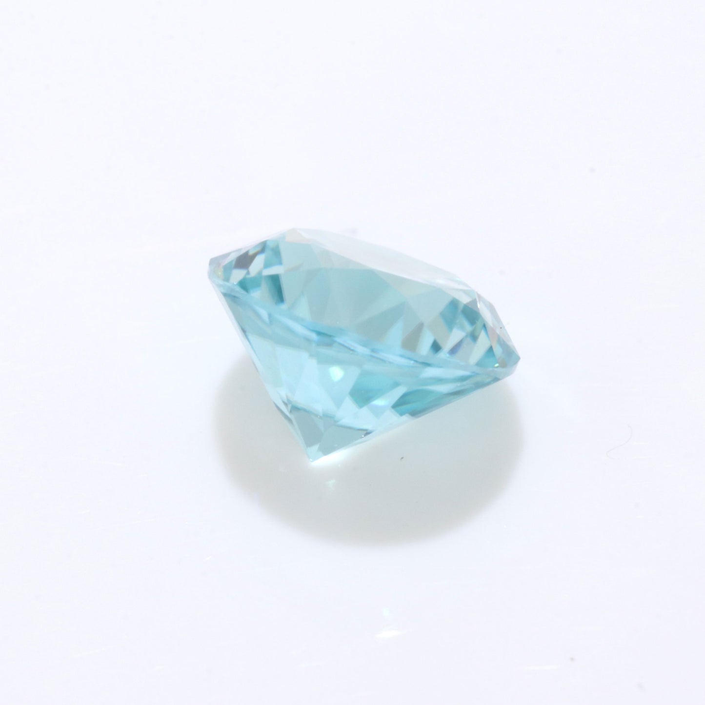 ブルージルコン ルース ルース ラウンドカット 6.1mm 1.29ct (品番 ruth-r7929-008)