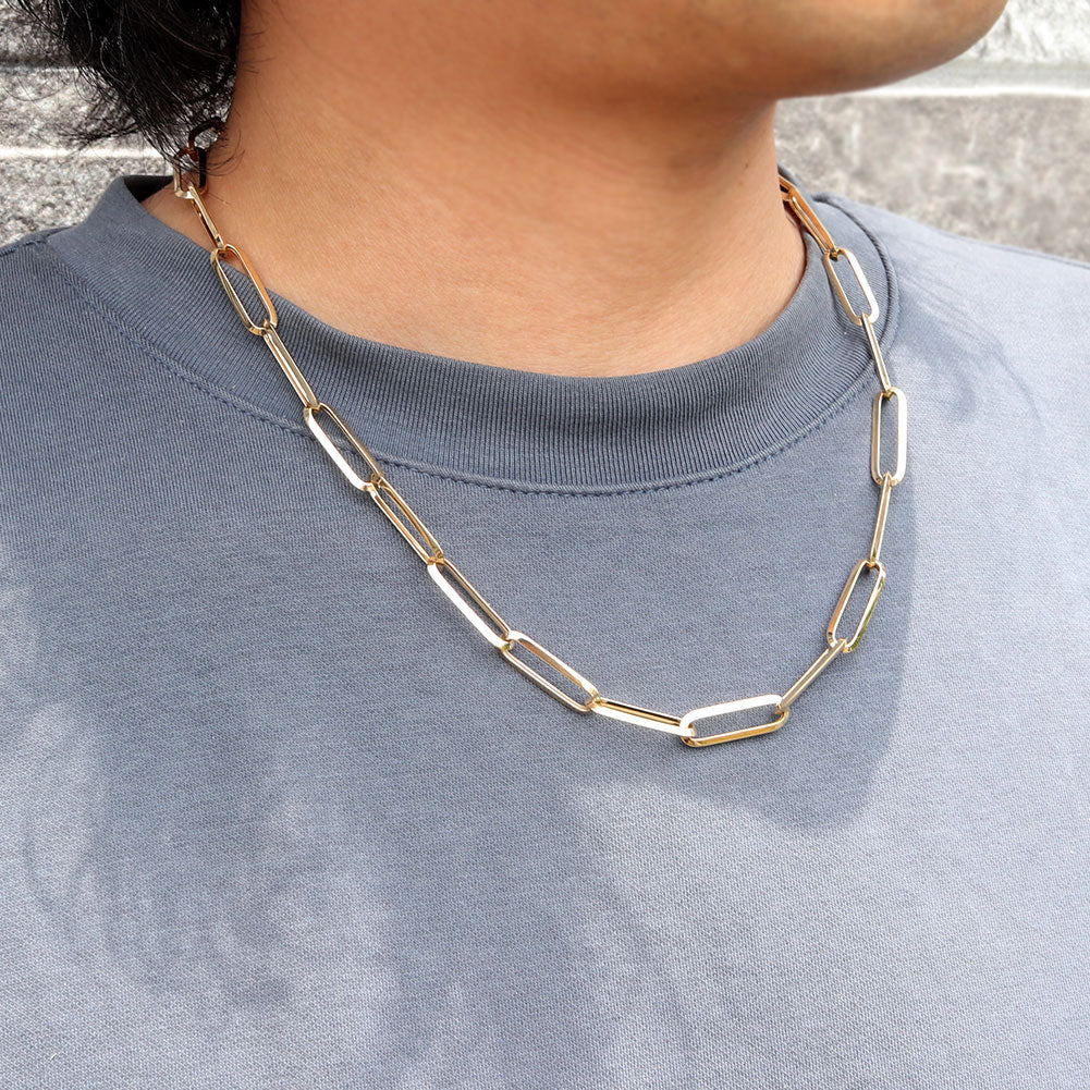 K18YG チェーンネックレス レディース 中空チェーン ラディアント かっこいい 18金 ゴールド 中空 ラディアントチェーン ペア お揃い 記念日 (品番 radiant-h-180-k18-l)