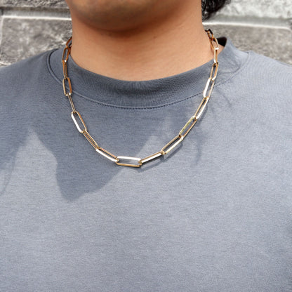 K18YG チェーンネックレス レディース 中空チェーン ラディアント かっこいい 18金 ゴールド 中空 ラディアントチェーン ペア お揃い 記念日 (品番 radiant-h-180-k18-l)