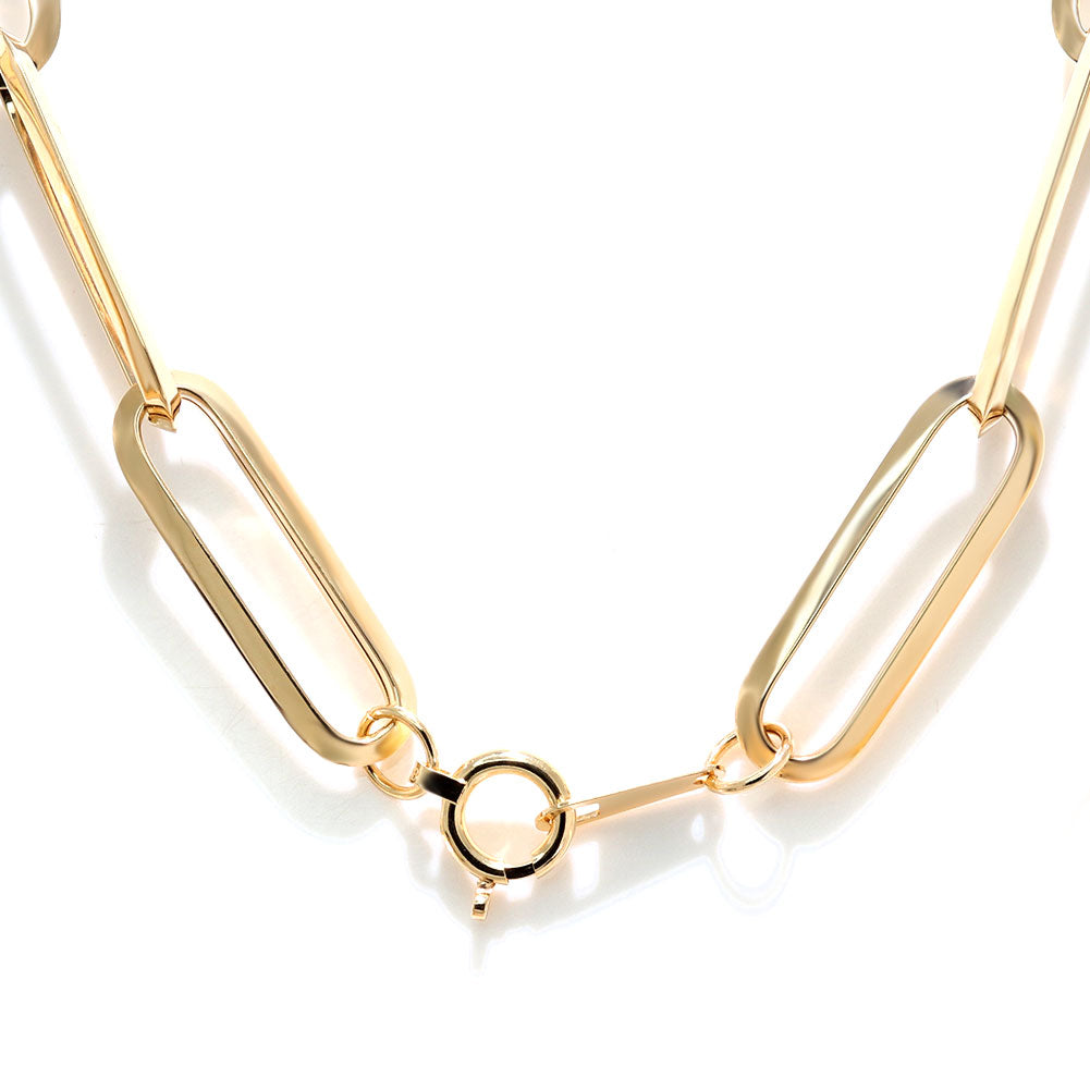 K18YG チェーンネックレス レディース 中空チェーン ラディアント かっこいい 18金 ゴールド 中空 ラディアントチェーン ペア お揃い 記念日 (品番 radiant-h-180-k18-l)