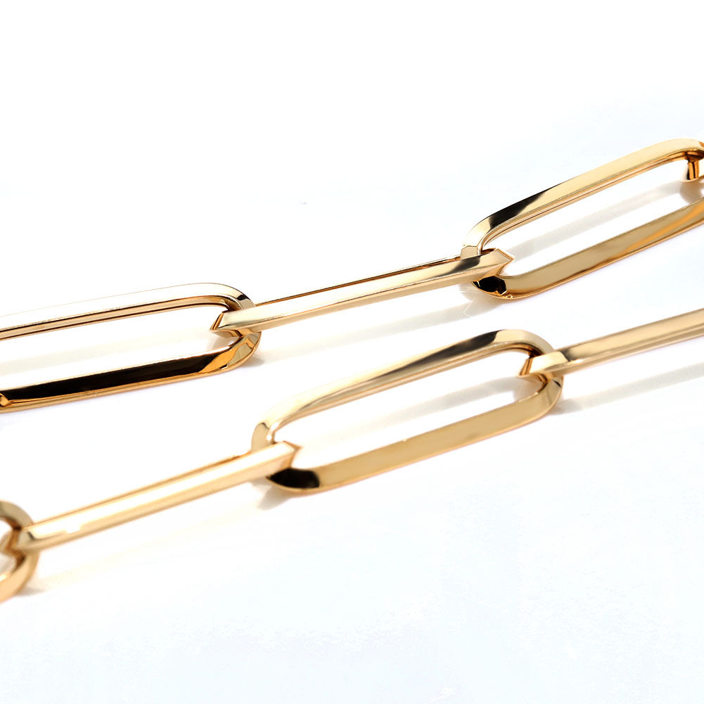 K18YG チェーンネックレス レディース 中空チェーン ラディアント かっこいい 18金 ゴールド 中空 ラディアントチェーン ペア お揃い 記念日 (品番 radiant-h-180-k18-l)