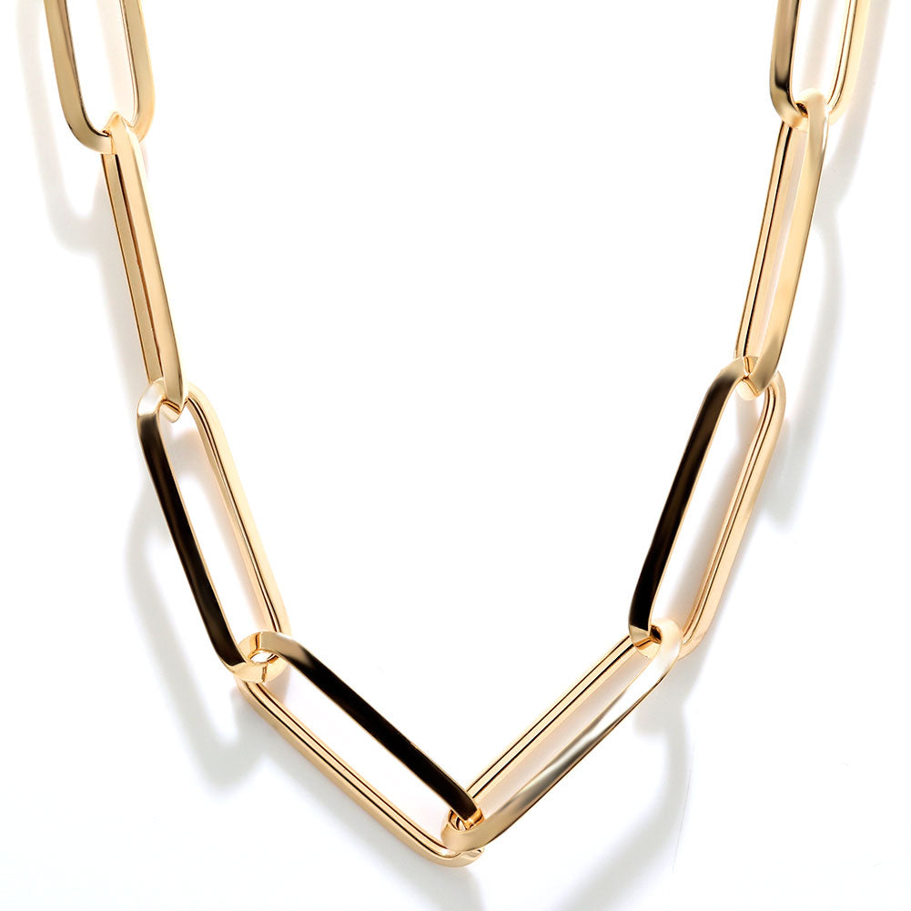 K18YG チェーンネックレス レディース 中空チェーン ラディアント かっこいい 18金 ゴールド 中空 ラディアントチェーン ペア お揃い 記念日 (品番 radiant-h-180-k18-l)