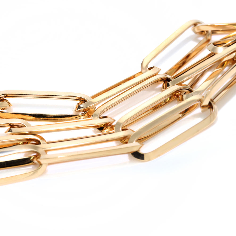 K18YG チェーンネックレス レディース 中空チェーン ラディアント かっこいい 18金 ゴールド 中空 ラディアントチェーン ペア お揃い 記念日 (品番 radiant-h-180-k18-l)