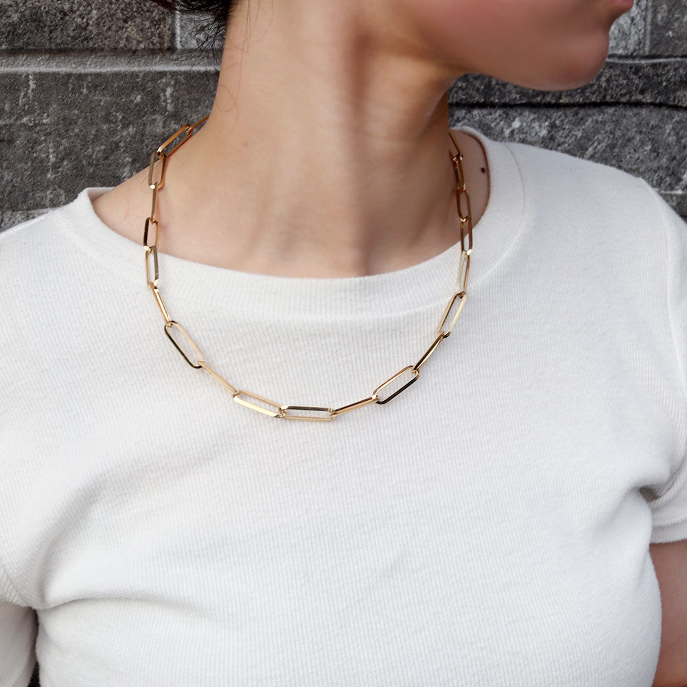 K18YG チェーンネックレス レディース 中空チェーン ラディアント かっこいい 18金 ゴールド 中空 ラディアントチェーン ペア お揃い 記念日 (品番 radiant-h-180-k18-l)