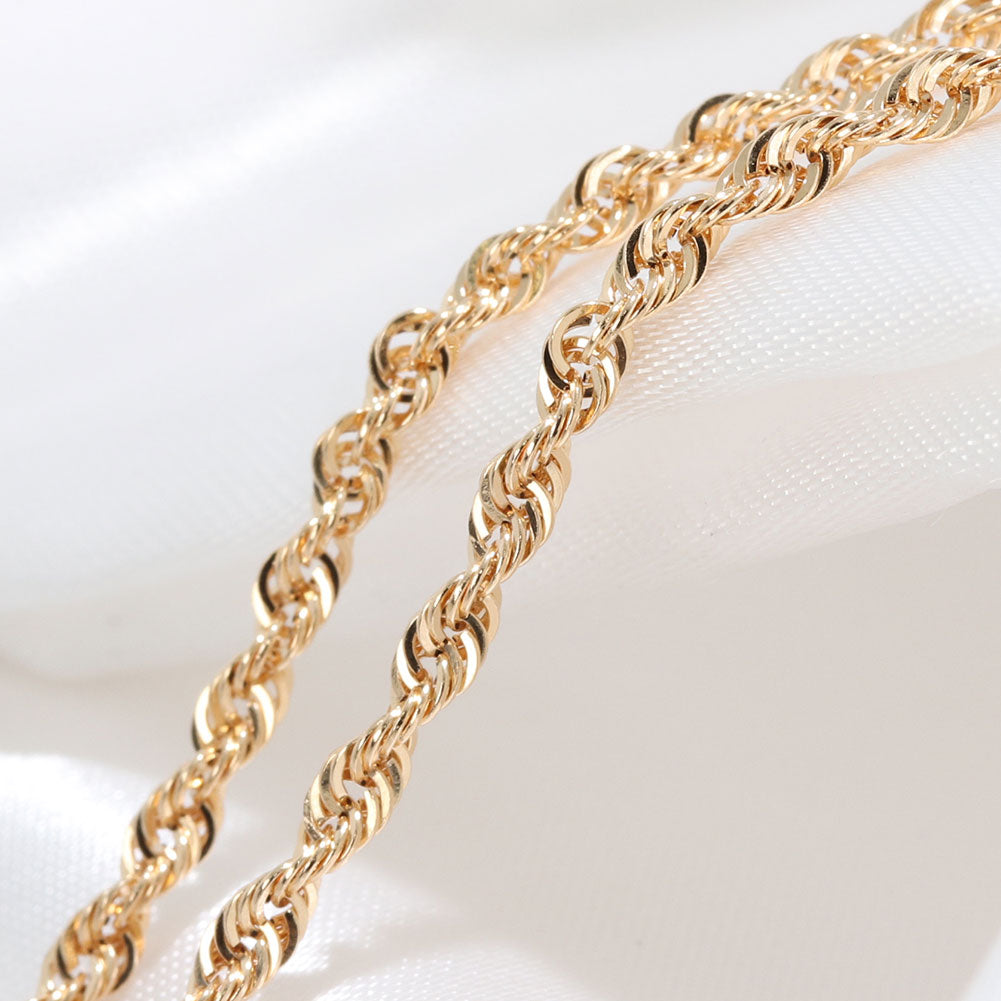 ブレスレット ロープチェーン 18金 イエローゴールド メンズ K18YG 中空 地金 ブレス 男性 大人 つけっぱなし おしゃれ メンズジュエリー (品番 rope-h-040-18-k18-m)