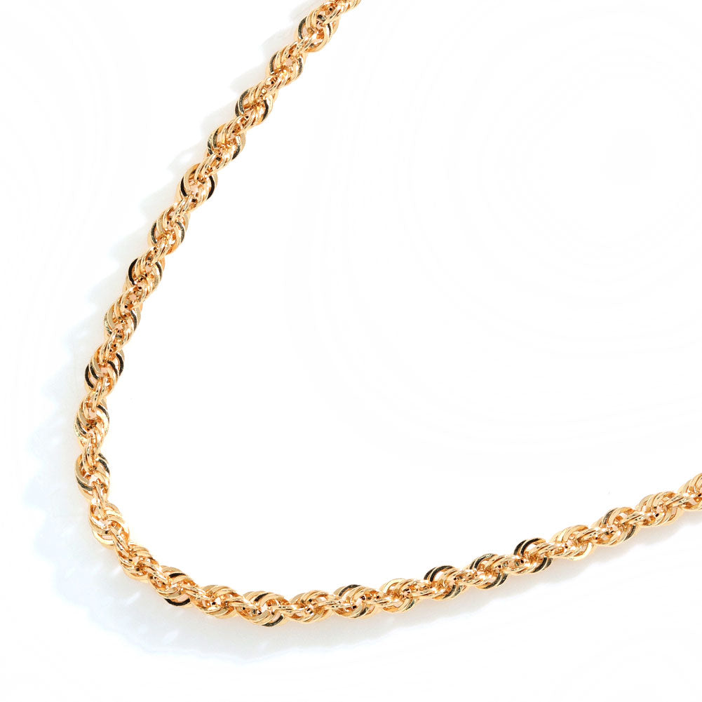 ブレスレット ロープチェーン 18金 イエローゴールド メンズ K18YG 中空 地金 ブレス 男性 大人 つけっぱなし おしゃれ メンズジュエリー (品番 rope-h-040-18-k18-m)