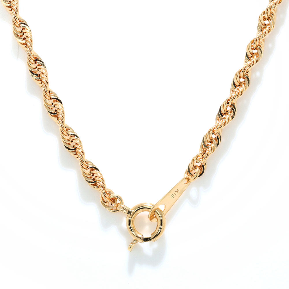 ブレスレット ロープチェーン 18金 イエローゴールド メンズ K18YG 中空 地金 ブレス 男性 大人 つけっぱなし おしゃれ メンズジュエリー (品番 rope-h-040-18-k18-m)